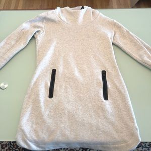Athleta Long Grey Fleece Hoodie
